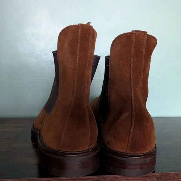 NEW Men's Brown Suede Gusset Boot with Dainite Rubber Sole, Size 11